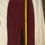 ZARA Trafaluc High Waist Maroon Tribal Geometric MIDI Pencil Skirt Size S Photo 5