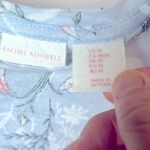 Rachel Ashwell Pastel Blue Linen Floral Top Photo 5