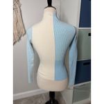 & Other Stories & Other Stories Blue Cream Colorblock Ribbed Turtleneck Mock Neck Sweater XS Photo 1