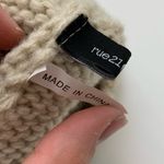 Rue 21  Cream Cable Knit Beanie With Pom Pom Photo 2