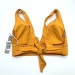 Everlane The Triangle Bikini Top Removable Pads Tie-Back Stretch Yellow XS Photo 4