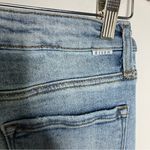Risen jeans distressed skinny jeans raw hem women’s size 7/28 casual trendy Blue Photo 4