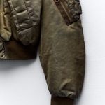 ZARA bomber jacket distressed aviator pilot with sherpa collar Photo 10