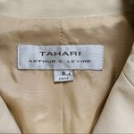 Tahari ASL Blazer Jacket Khaki Cream Tan Button Front Professional Blazer Size 8 Photo 1