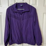 Napa Valley Womens‎ Purple Long Sleeve Full Zip Windbreaker Jacket Size 1x Photo 0