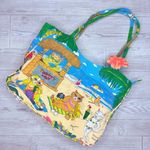 Cappelli cat on beach funny beach bag tote purse vacation cats in bikinis bag Green Photo 7