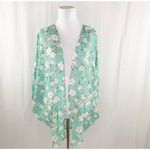 NWT Olrain Mint Floral Oversize Kimono Coverup Size M Photo 1