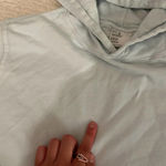 ONIA  Light Blue Hoodie Sweatshirt Medium Photo 5