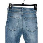 ZARA Womens Jeans Mid-Rise Skinny Ankle Frayed Hem Stone Washed Denim Blue 4 Photo 7