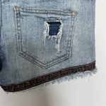Celebrity Pink Paisley denim jean Shorts Size 3 distressed blue Bohemian Western Photo 5