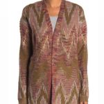 Lucky Brand Wool-Blend Metallic Stitch Lux Cardigan, Brown Size S New w/Tag Photo 2