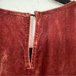 Madewell  Burnt Orange Crushed Velvet Blouse Womens S Short Sleeve Fall Boho Top Photo 6