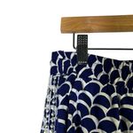 Anthropologie Beaded Scallop Drawstring Pants Womens M Navy White Coastal Boho Photo 3