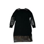 Say What? *New Say What? Dress Womens Size 2X Black Knit Faux Leather Dark Academia Edgy Photo 5