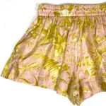 Zimmermann  Golden Relaxed Floral Silk Shorts Light Pink Yellow US 6 NWT Photo 13