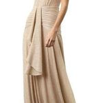 Revolve NWT PATBO Lurex Draped Maxi Dress in Champagne Photo 0