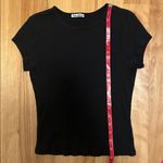 Reformation  Black Cropped Ribbed Baby Tee Sz S Photo 6