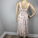 Japna  Pink Floral Smocked‎ Boho Flowy Maxi Dress Size S Cottagecore Coquette Photo 12