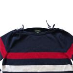 Lauren Ralph Lauren Striped Knit Sweater Navy Red white 100% cotton Pullover XL Blue Photo 1