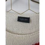 Wooden Ships  Cream Knit Sweater with Rainbow Stripes - Size - M/L Photo 4