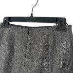 Gap Herringbone Wool Blend Skirt Ruffle Hem Gray Black Women 0 Office Siren Photo 3