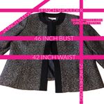 Kasper BLACK, GOLD AND CREAM BOUCLE OPEN-FRONT BOXY BLAZER (18) Photo 9