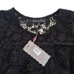 Pretty Angel  Black Lace Overlay Mini Dress Womens Small Delicate Whimsygoth NWT Photo 2