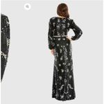 Mac Duggal  Embellished Wrap Over Bishop Sleeve Gown maxi Dress size 6 C7 Photo 3