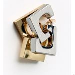 ZARA New in Box - NWT  Double Square Earrings GOLD / SILVER | 1011/210/881 Photo 7