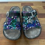 Alegria  Sandals 38 Peggy Hibiscus Floral Double Strap Comfort Platform Buckle Photo 4