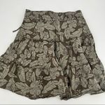 Caslon  linen ruffle skirt drawstring XS leaf tiered‎ hem Nordstrom knee length Photo 4