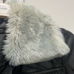 Slate + Willow Black Fur Trim Leather Trucker Jacket Size Medium $695 Photo 5