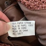 Jacqueline Ferrar  Vintage Brown Paper Straw Hobo Bag With Bamboo Handle Photo 4