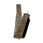 DESIGN Womens Made in Italy Bejeweled Leather Belt Size M/L Photo 1