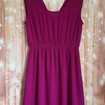 Buttons Francesca's  Fuchsia Blouson Chiffon Dress Photo 0