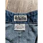 Vintage 90s Denim Button‎ Sleeveless Jumper Mini Dress Medium Granola Fisherman Blue Photo 4