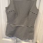 White House | Black Market White And Black Stripe Tank Top Size 6 Photo 2