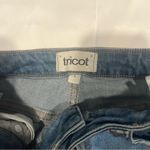 Distressed Tricot Denim Shorts Photo 3