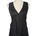 NEW SNDYS. Ellie Wrap Mini Dress‎ in Black Small Photo 3