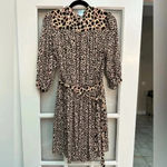 Diane Von Furstenberg  Silk Abel Leopard Print Wrap Dress Size 8 M Medium Photo 2