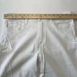 Paige ‎ High Rise Flare Jeans Raw Hem Crisp White Denim Pants Womens Size 31 Photo 13