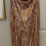 Hello Molly  Strapless Sequin Dress in Rose Gold Photo 0