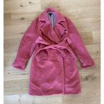 Topshop - Oversized Tie Waist Trench Coat in Pink Photo 0