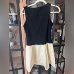 Anthropologie Drop hem ruffle mini dress camille ribbed poplin waist block bubble sleeveless Photo 2