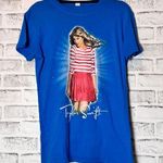 Taylor Swift  Speak Now Blue Graphic concert T-Shirt with Red and White Design SM Photo 0