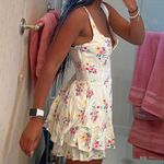 Forever 21 Floral Print Linen Blend Romper Photo 4