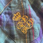 RALPH LAUREN Black Label Purple & Green Plaid Flannel Pajama Set 2 Piece Large Photo 15