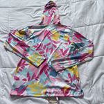 Columbia  Womens Size Medium Floral Rashguard Long Sleeve Hooded Tie Omniwick Photo 8