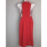 Babaton  Red Matheson High Neck Sleeveless Midi‎ Dress Size 4 Holiday Valentine Photo 5