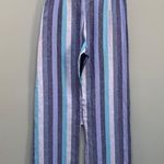 Karina Grimaldi  Revolve Blue Linen Wide Leg Striped Pants size XS Photo 3